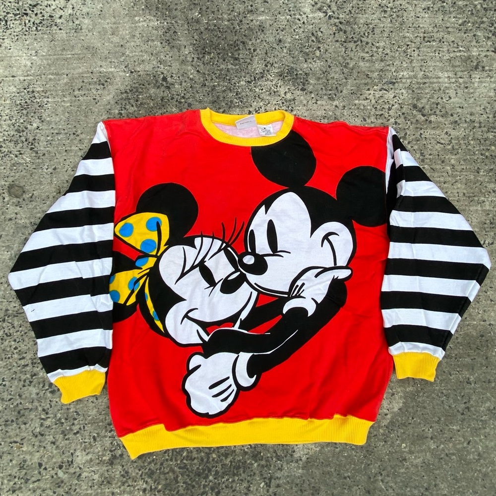 Vintage Y2k Mickey and Minnie Mouse Crewneck Sweatshirt